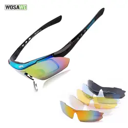 WOSAWE УФ-защита поляризованные велосипедные очки на открытом воздухе спортивные велосипедные солнцезащитные очки с 5 объективами