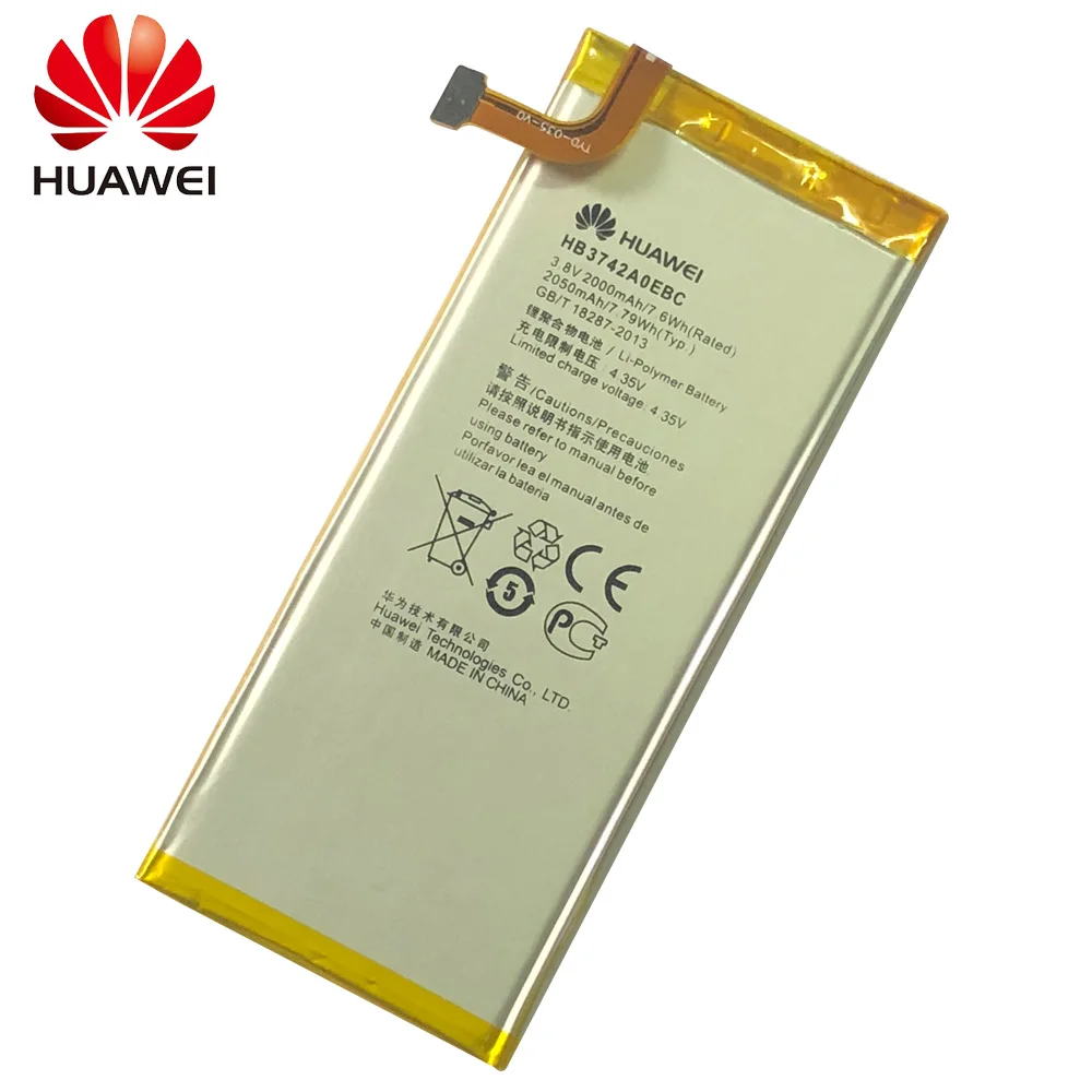 

100% Original huawei Backup 2000mAh HB3742A0EBC Battery For Huawei Ascend P6 Smart HB3742A0EBC Mobile Phone + Tracking