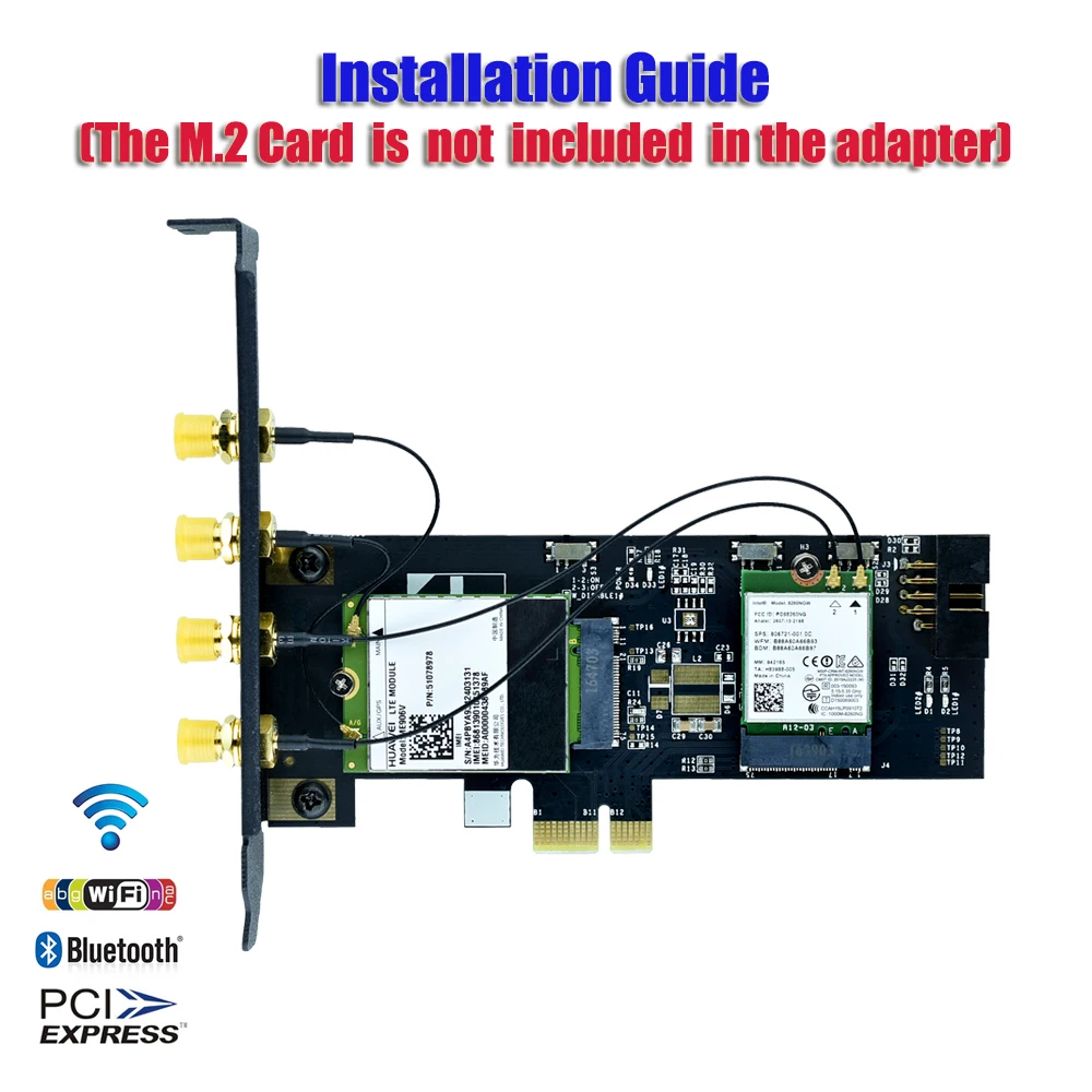 PC Wifi адаптер NGFF M.2 ключ B и ключ A к PCI Express X1 сетевая карта с слотом для sim-карты 5dBi антенна Wi-Fi для 3g/4G модуль WiFi карта