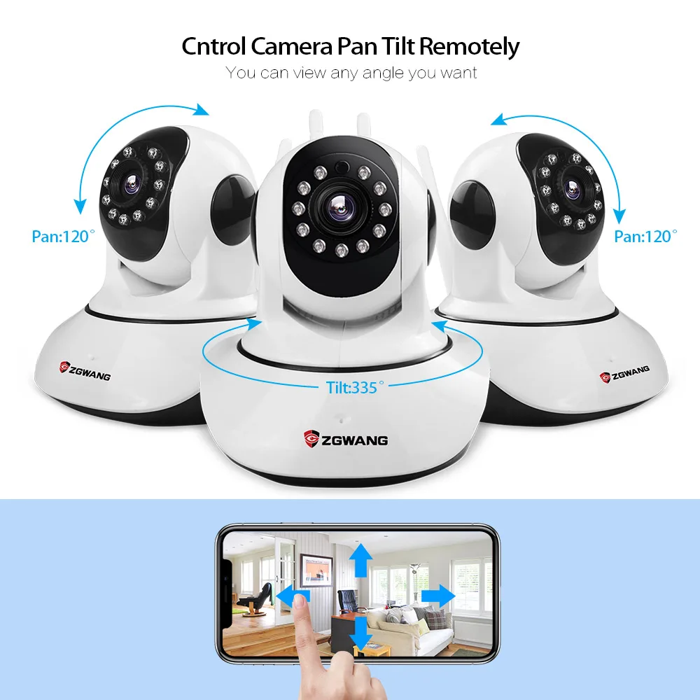 ZGWANG X6 беспроводная IP камера, 720P, сеть CCTV, камера Onvif P2P, WiFi, камера наблюдения, ночная съемка, с IR-Cut фильтром