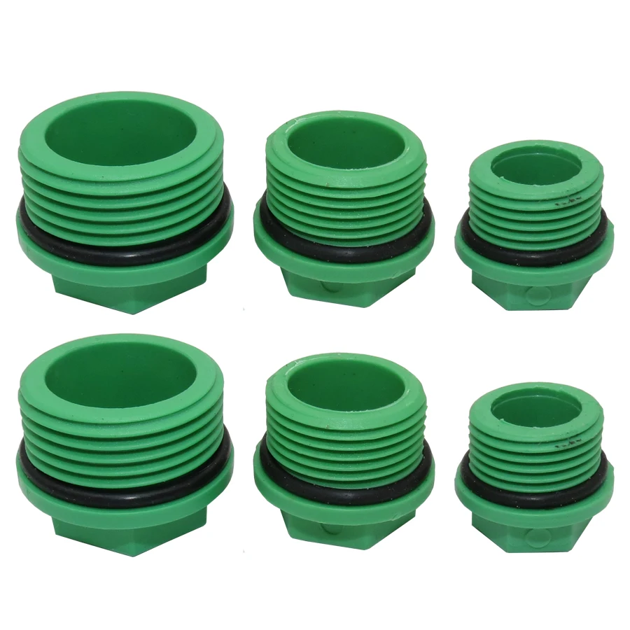 G1/2 G3/4 G1 Male Threaded PPR End Cap Plug Pipe Fittings BSP Water Tubing Stopper Prevent Leakage Choke Plug - Color: Ax10PCSxAB804C Garden Irrigation STOCK_HOME 