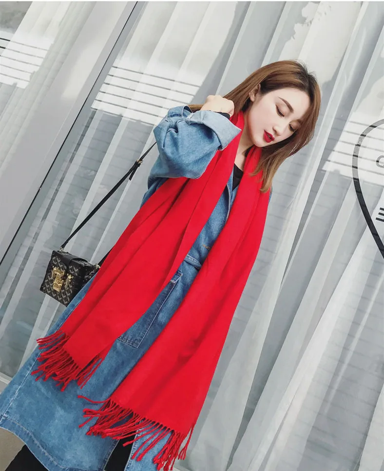 

New Scarf Female Spring and Autumn Student's Multifunctional Cashmere Shawl Neck