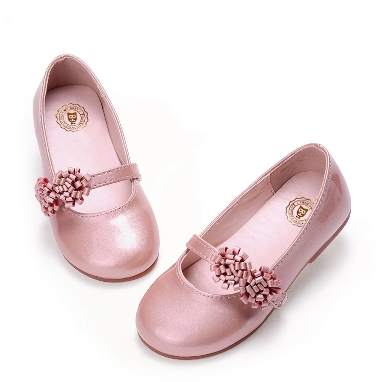 Roze lederen peuter bloem meisje schoenen voor bruiloft Schoenen Meisjesschoenen Mary Janes eerste hulst communie en speciale gelegenheden feest 