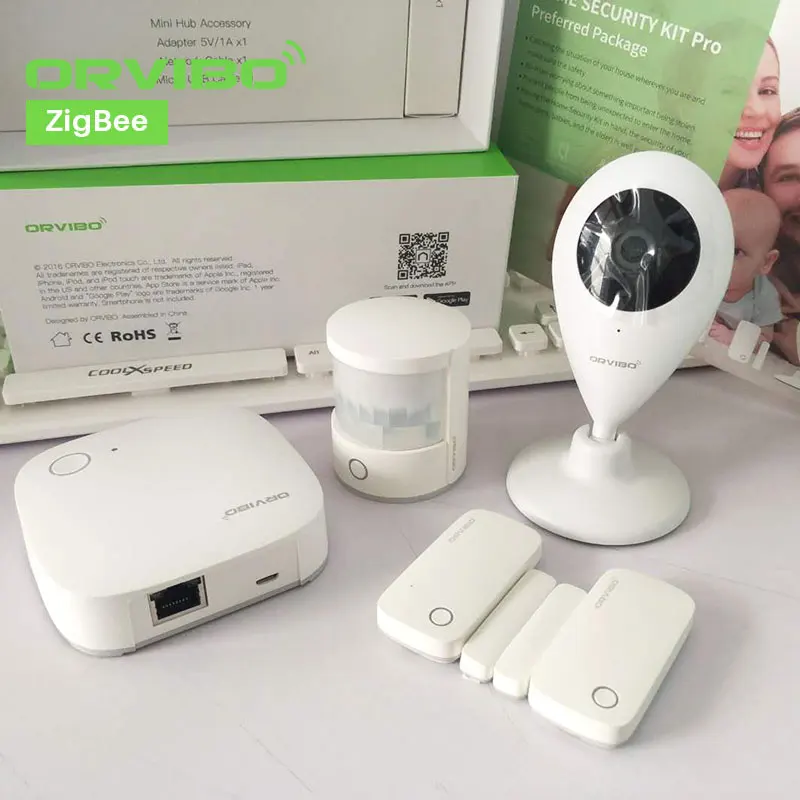 Orvibo Zigbee Беспроводной умный Комплект охранной сигнализации умный минихаб WiFi IP Webcam датчик двери окна датчик движения приложение управление