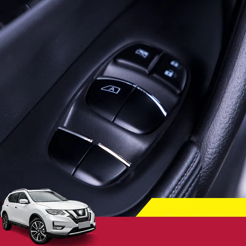 Для Nissan X trail T32 2014 2019 кнопка переключения стекла автомобиля декоративная наклейка