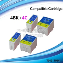 XIMO 8 PACK Compatible ink cartridge T013 T014 for Epson Stylus Photo 700 710 720 750 1200 EX EX2 EX3 IP100 etc.