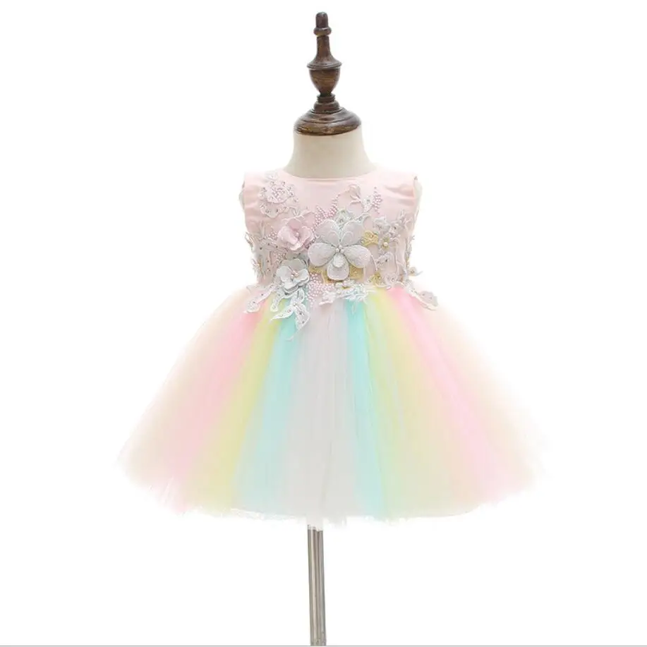rainbow baby dress