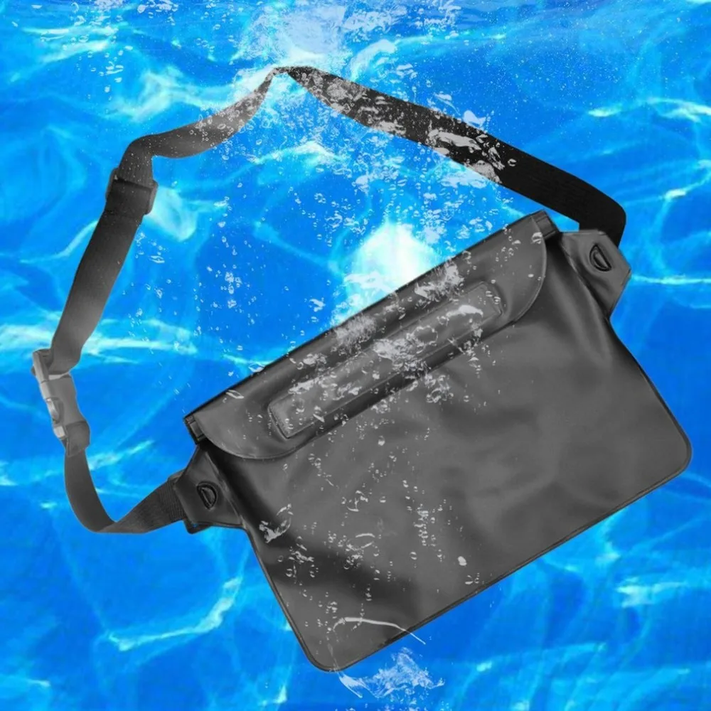 Спортивная трехслойная герметичная водонепроницаемая сумка для мобильного телефона с сенсорным экраном, чехол на талию из ПВХ, водонепроницаемый поясной карман