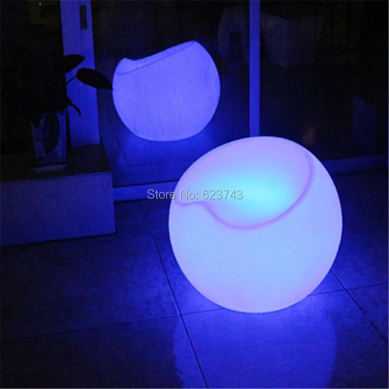 Modern Plastic commercial bar furniture remote control led Multicolor Fauteuil Drop APPLE Chair Lumineux rechargeable barstools