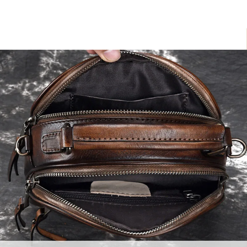 AETOO New tree high leather retro handbags hand-painted single shoulder diagonal cross-head leather casual bag