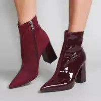 WETKISS High Heels Chunky Ankle Boots Women Pointed Toe Shoes Fashion Patchwork Boot Party Sexy Mixed Color Booties Woman 2020