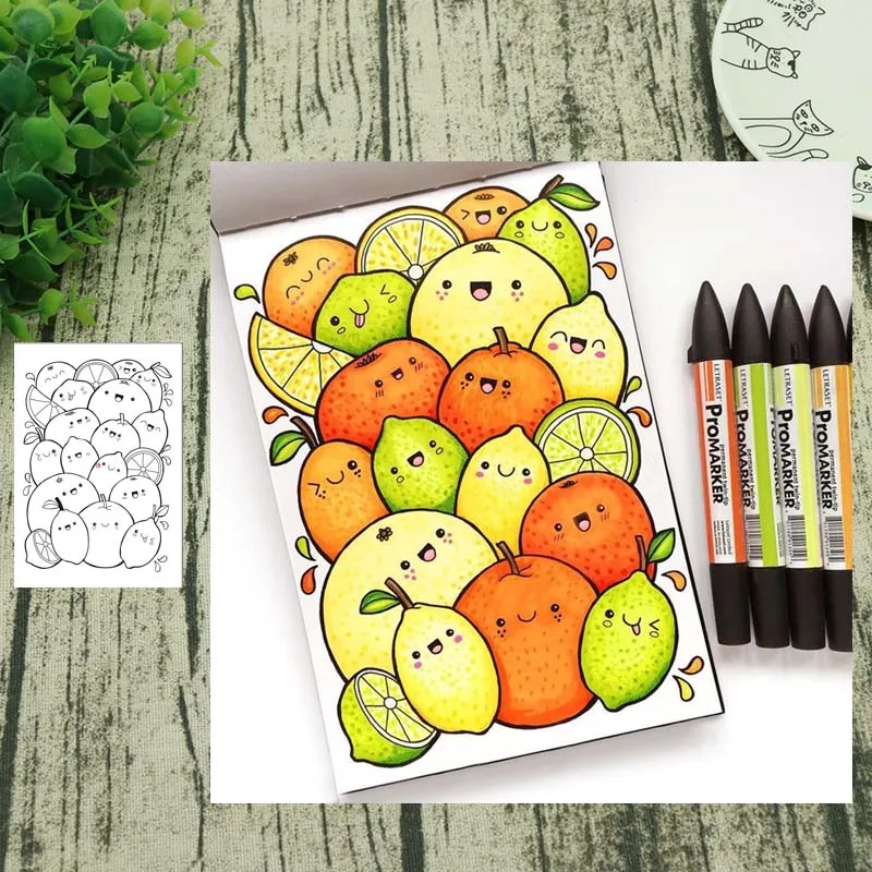 

Fruit clear stamps and metal cutting dies for scrapbooking DIY craft decoration soft stamp kids stationery
