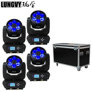 

Free Shipping 4pcs/lot With Flight Case 6X25W Super beam LED Moving Head Lights Super Bright Stage Disco DJ Light