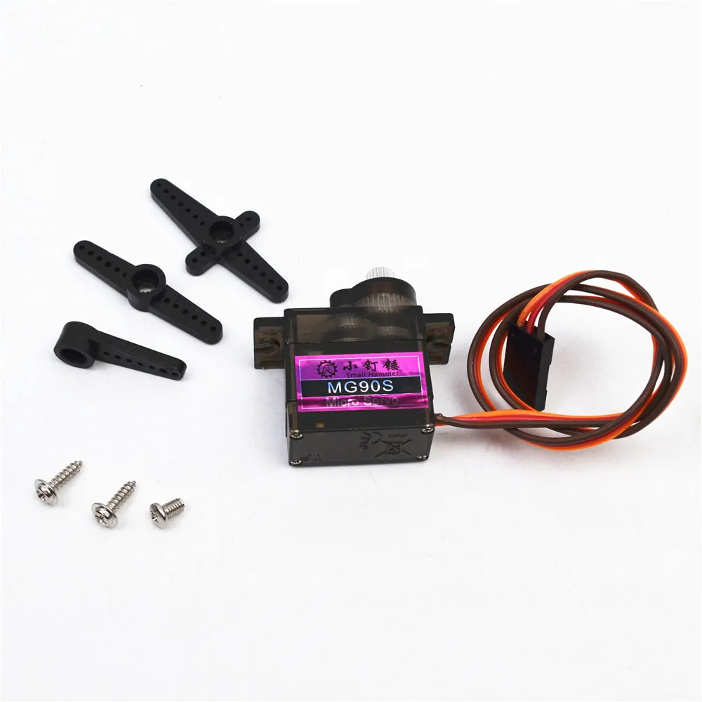 

4pcs MG90S Metal gear Digital 9g Servo SG90S For Rc Helicopter Plane Boat Car MG90 9G