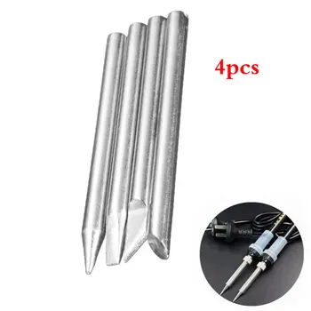 

4pcs 60W Electronic Soldering Iron Tips Head Replaceable 5mm Shank Diameter Solder Welding Gun Repair Tool Kits