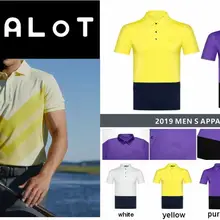 OEM сервис TKSALOT катионная Пряжа-окрашенная Мужская футболка для гольфа