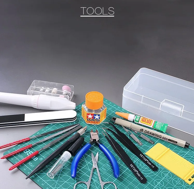 Model Building Tools Combo For Gundam Tools Military Hobby Model DIY Accessories Grinding Cutting Polishing Tools Set