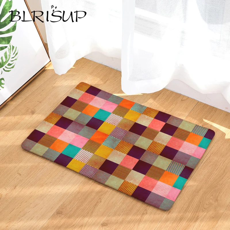Best BLRISUP Modern Anti Slip Floor Mat Nordic Style Geometric Doormat Bedroom Bathroom Kitchen Carpet Rug Welcome Mat Rug Door Mats