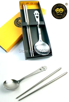 

200sets/lot face spoon and chopstick set tableware wedding event & party favors gifts