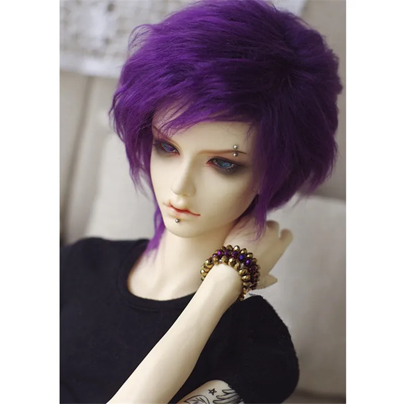 Bybrana 16-17 см 18-19 см 20-21 см 22-23 см Глубокий фиолетовый BJD парик для BJD 1/3 1/4 1/6 YOSD DOD AS LUTS DZ парик куклы