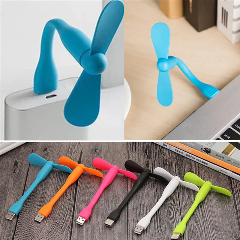 

1 x USB/Micro Two Leaves Mini Fan For Xiaomi Power Bank & Notebook & Computer Summer Gadget Random Color