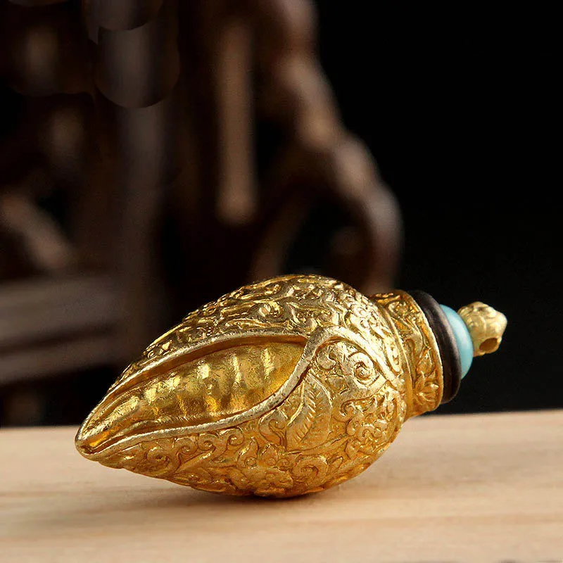 Can Open High Quality Pure Copper Tibet Spiritual Ga uri Box Conch Pendants Necklaces Urn stupa Keepsake Nipal Buddhism Jewelry 2