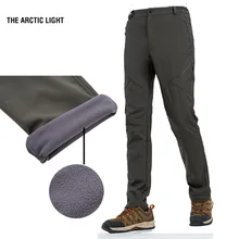 Зимний теплый светильник из плотной ткани софтшелл для спорта, кемпинга, походов, брюки для мужчин, дышащие, тепловые, водонепроницаемые, для улицы