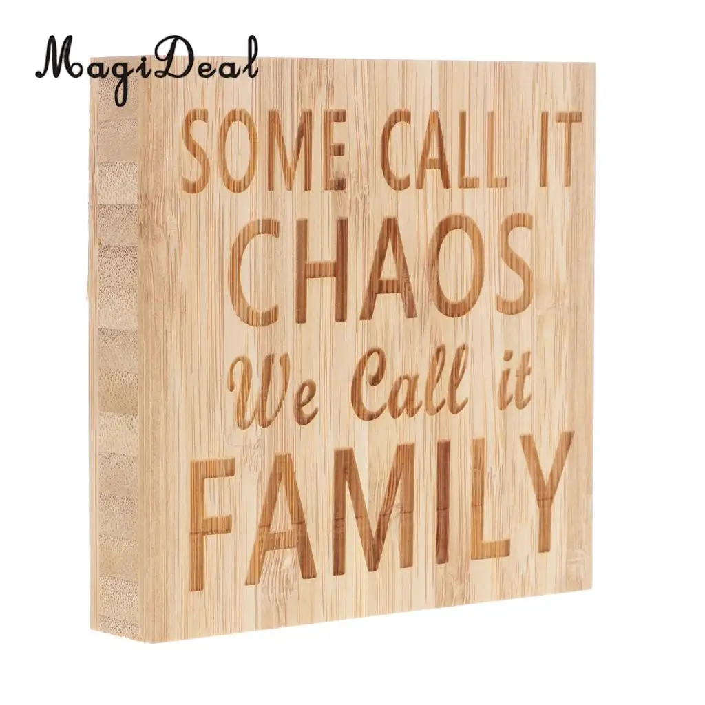 SOME CALL IT CHAOS we call it FAMILY Wooden Board Plaques Gift Sign Decor