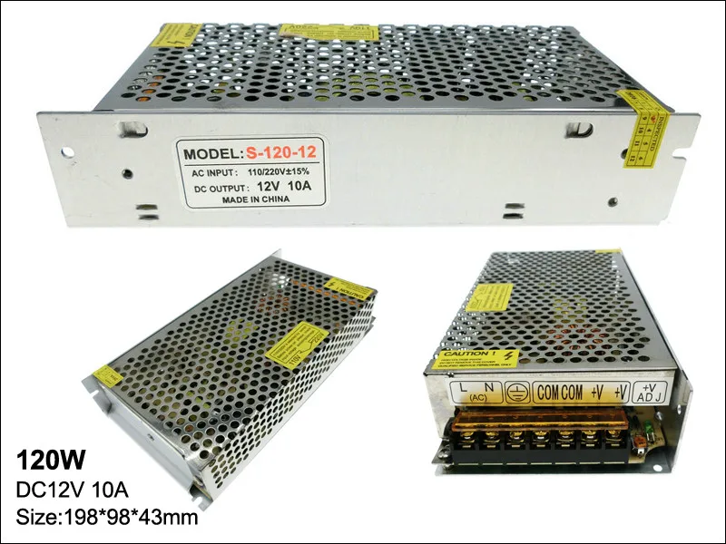 Освещение конвертер трансформаторы AC110-220V к DC12V светодио дный огни драйвер для Светодиодные ленты CCTV переключатель Питание 60 Вт 100 Вт 200 Вт 300