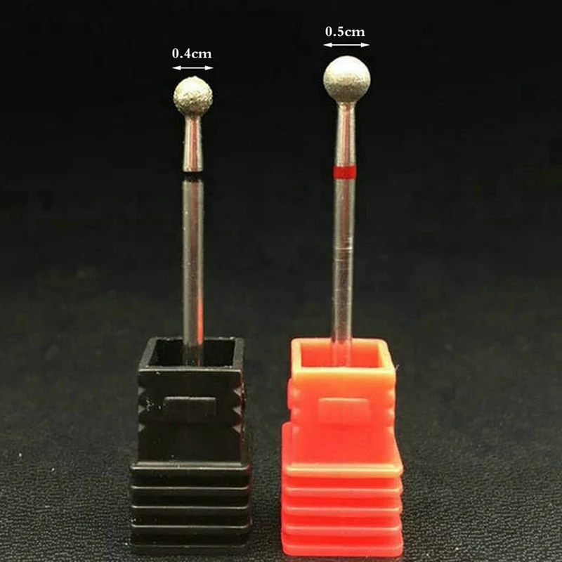 

1PC Diamond Nail Drill Bit Ball Burr Electric File Nail Cutter Manicure Drill Bits Nail Clean Tools Drill Accessory