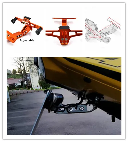 

NEW Motorcycle License Number Plate Holder Mount Bracket Hanger Registration Holder For KTM duke 125 200 390 690 exc Sport Bike