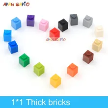 180 adet DIY yapı taşları kalın rakamlar tuğla 1x1Dots eğitici yaratıcı boyutu lego ile uyumlu plastik oyuncaklar çocuklar için
