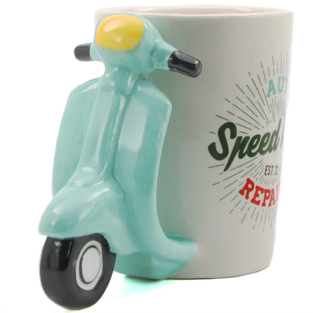 

1Piece Motorcycle Moto Shape Speed King Design Retro Scooter Mug 3D Handle Arm Mug Autocycle Coffee Cup Tea Milk Juice Mug Gift