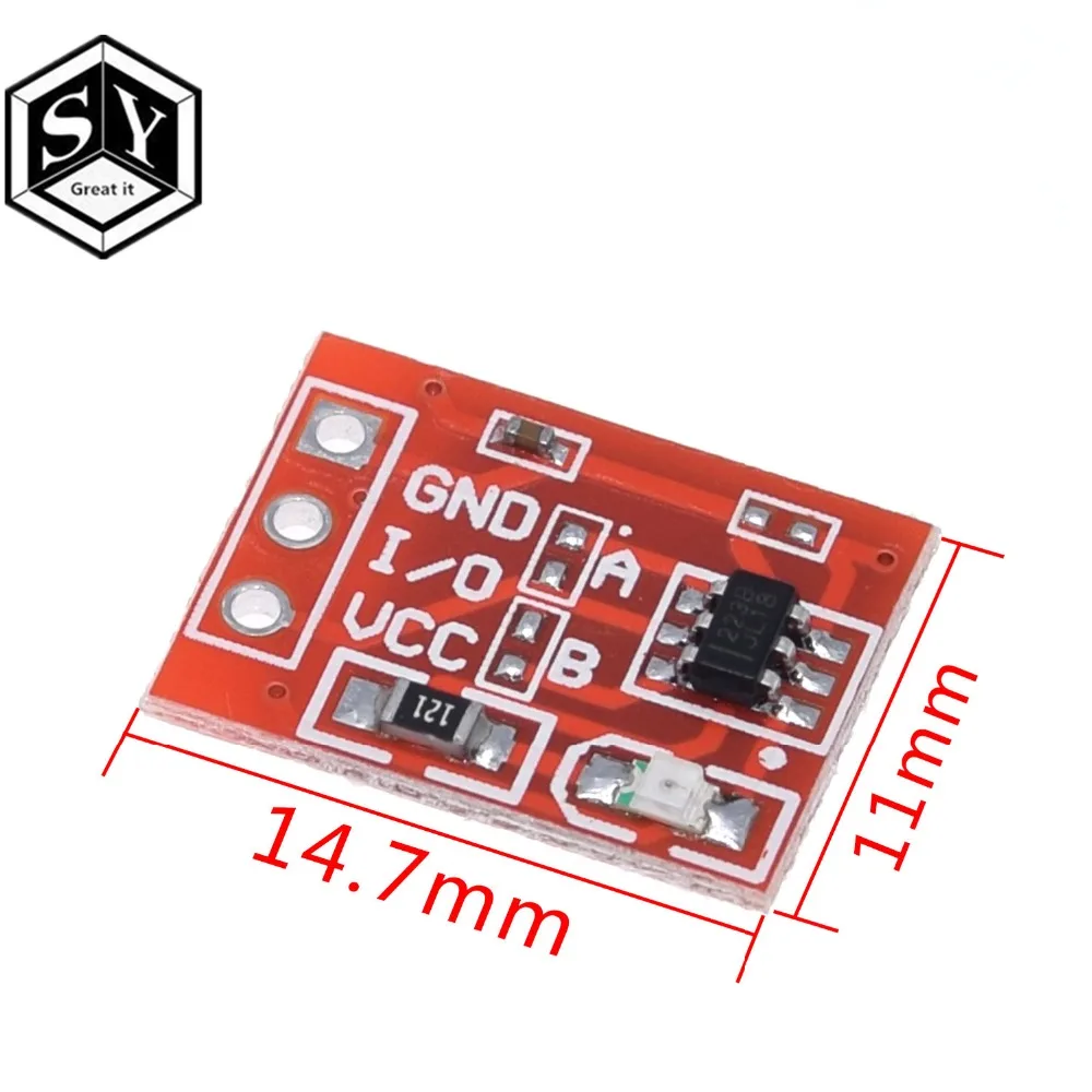 1 шт. большой это TTP223 сенсорная кнопка модуль конденсатора типа одноканальный самоблокирующийся сенсорный переключатель сенсорные кнопки