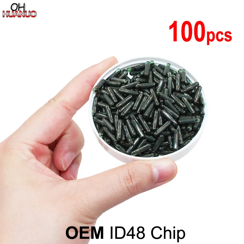 

100 PCS, Original OEM ID48 ID:48 Glass Crypto Chip T6 Auto Transponder Car Blank Key Chip