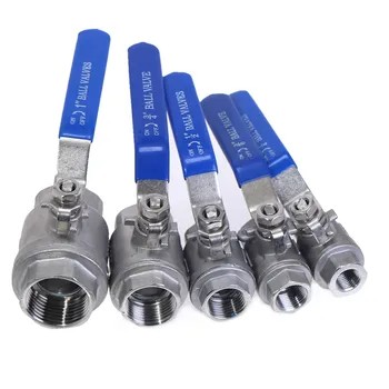 

1pcs Female Stainless Steel SS304 2P Full Port Ball Valve with Vinyl Handle Thread Valves Max 1000psi ON-OFF Plumbing Supply