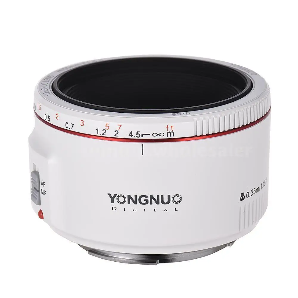 Белый YN50mm F1.8 II объектив с большой диафрагмой с автофокусом YONGNUO для Canon Bokeh Effect camera Lens для Canon EOS 70D 5D2 5D3 DSLR