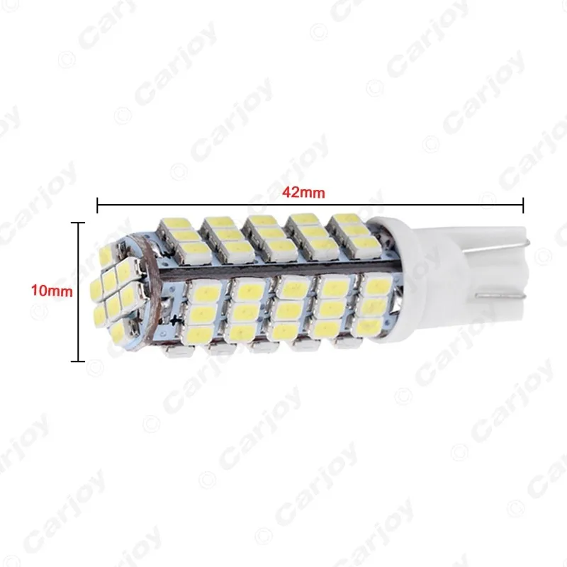 Leewa 200 шт. DC12V T10 194 Клин 68-SMD 1206/3020 автомобилей Светодиодный свет лампы накаливания чтения двери свет # ca1477