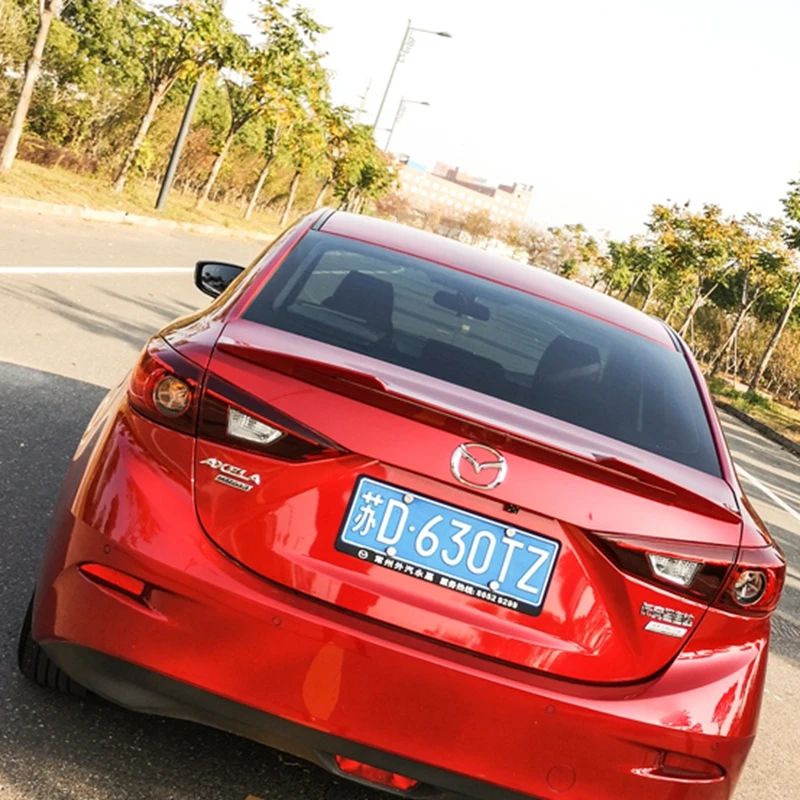 ABS пластик праймер цвет задний хвост коробка крыло светодиодный автомобильный спойлер Запчасти для Mazda 3 Axela Седан 4 двери