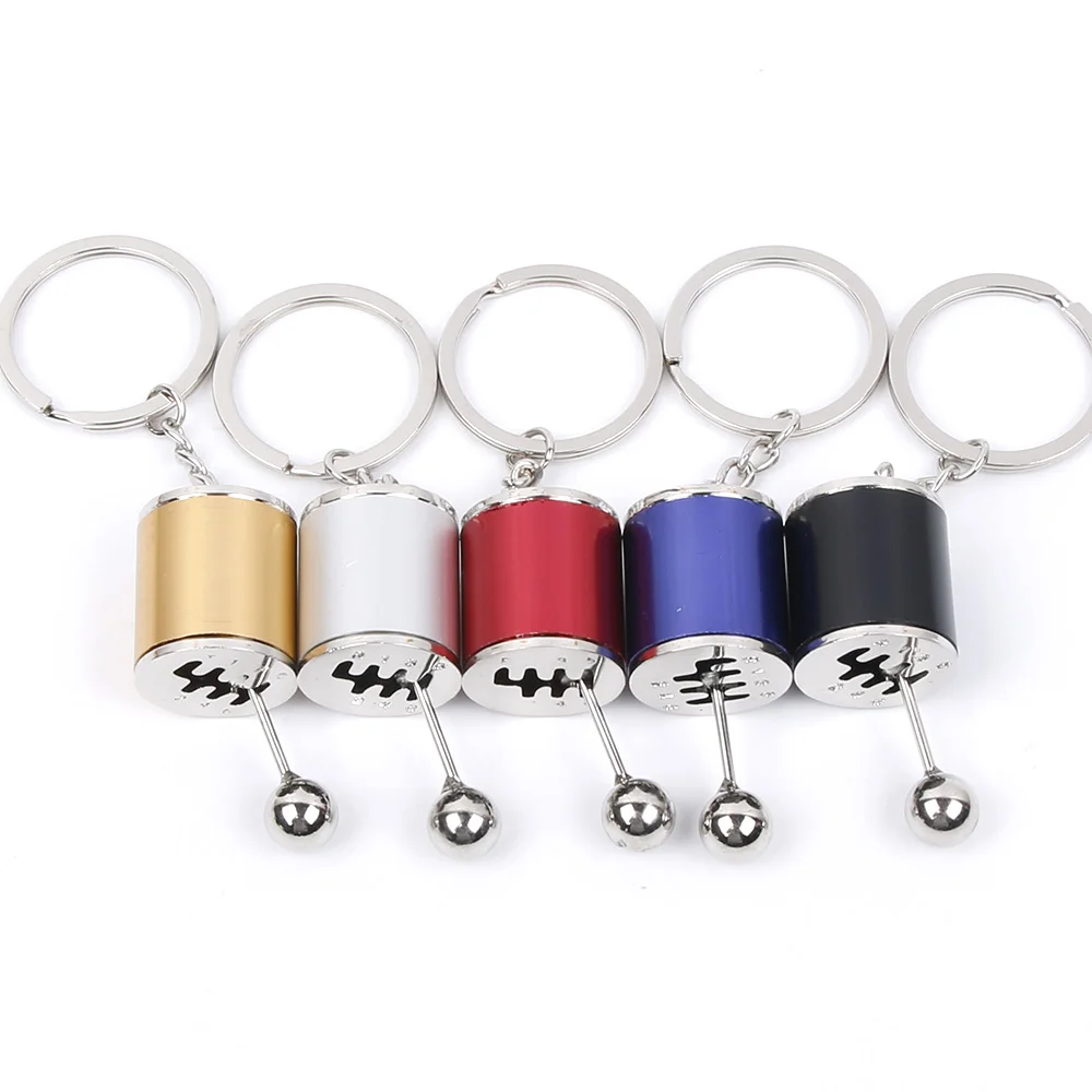 

1PC Car Gear Box Key Chain Key Rings Imitation 6 Speed Manual Car-styling Gear Knob Shift Gearbox Stick Keychain Keyring Gift