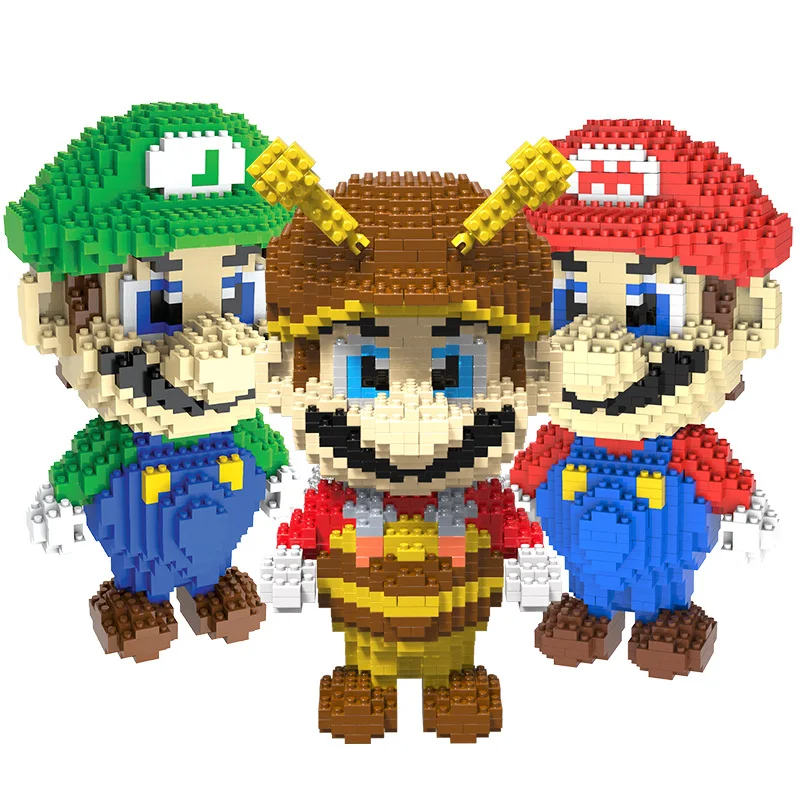 20cm Super Mario Action Figure Bricks Blocks Assemblage DIY 3D Block Educational Toys for Children Mario Bros Building Blocks 20cm Super Mario Action Figure Bricks Blocks Assemblage DIY 3D Block Educational Toys for Children Mario Bros Building Blocks