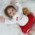 22 Inch Silicone Reborn Baby Dolls Real Look Baby Alive Soft Girl Doll Christmas Toys Gift