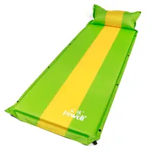Открытый Кемпинг зеленый/синий Сращивание Автоматический надувной матрас один человек Самонадувающийся влагонепроницаемый коврик для палатки с подушкой