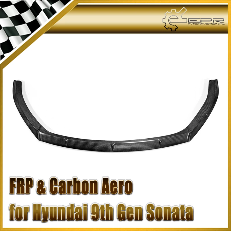 Для Hyundai 9th Gen Sonata LF 2015 углеродное волокно передняя губа KDM версия глянцевое бампер