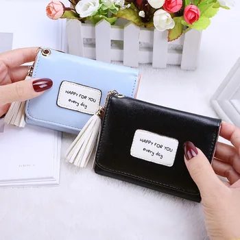

ultra-thin Short Female Wallets with Coin Bag Roomy Purse Women Wallet girl Small Money Slim Card Case new fashion
