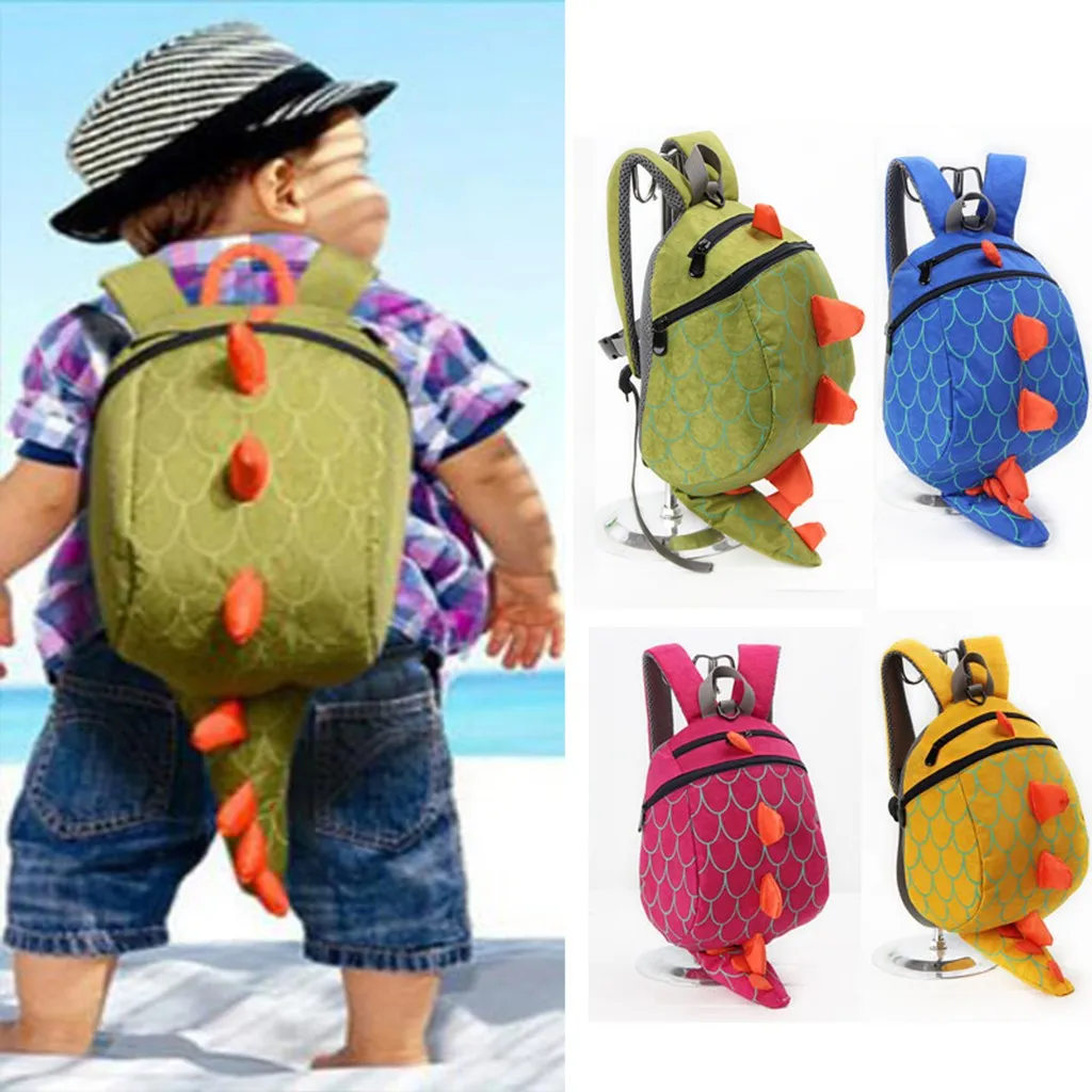 Высокое качество водонепроницаемый Оксфорд Женщины BackpaChildren Дети Мальчики Девочки Мода милый мультфильм 3D Динозавр плечевой рюкзак сумки#619P