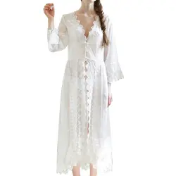 Пикантные халат с ремешком ночное белье длинный халат для беременных женщин Ночная рубашка