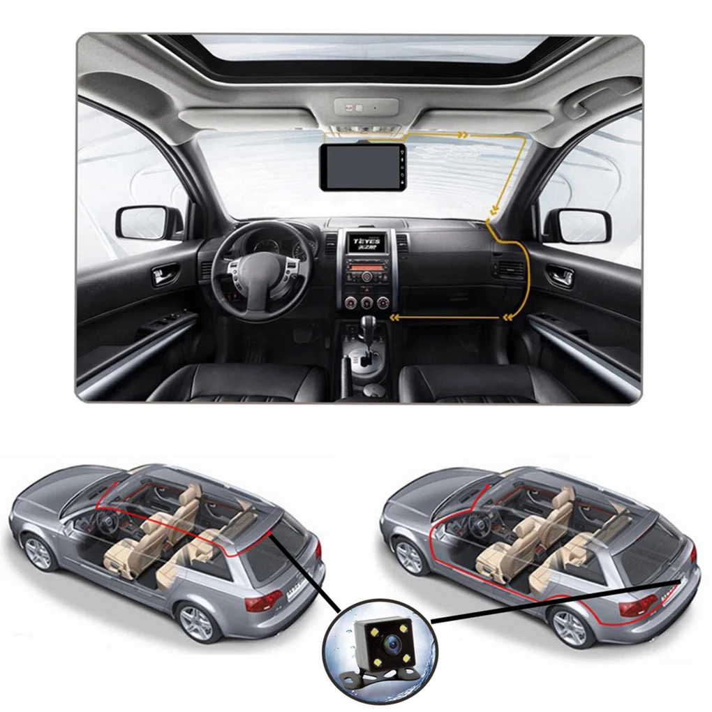 

4 inch HD 1080P Car Motion Detection DVR Dual Lens Dash Cam Video Camera Recorder Loop Recording Night Vision