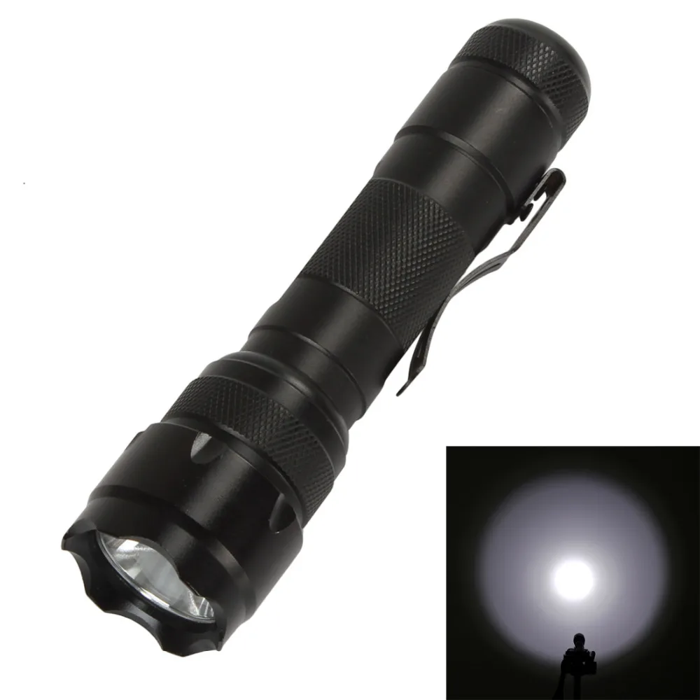 

WF-502B LB-XL T6 LED Flashlight Torch 5 Modes Focus Black 18650 Flash Light for Outdoor Camping Hiking