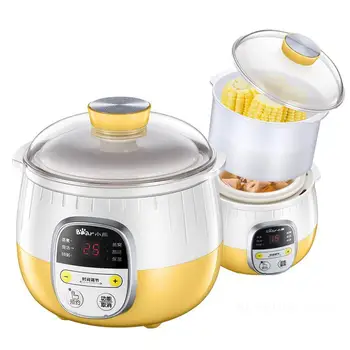 

0.8L natural Ceramic automatic electric Slow Cookers with Steamer stewing out of water for baby Porridge Cooking 6 menus